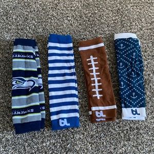 BL baby Seattle Seahawks football leg warmers